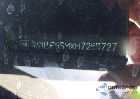 2017 Chevrolet Cruze Lt Auto из США, поврежденный, VIN 1G1BE5SMXH7259727